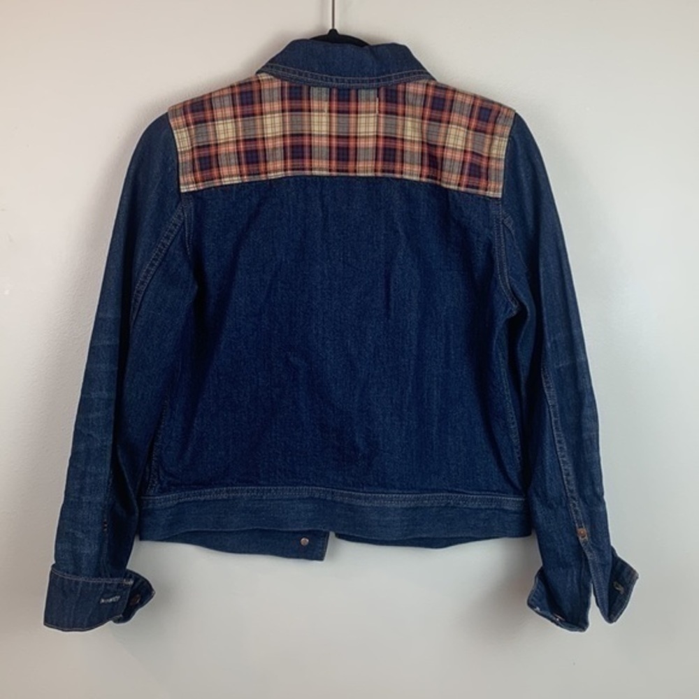 Madewell Denim Plaid Trucker Jean Jacket NWOT - Picture 5 of 13